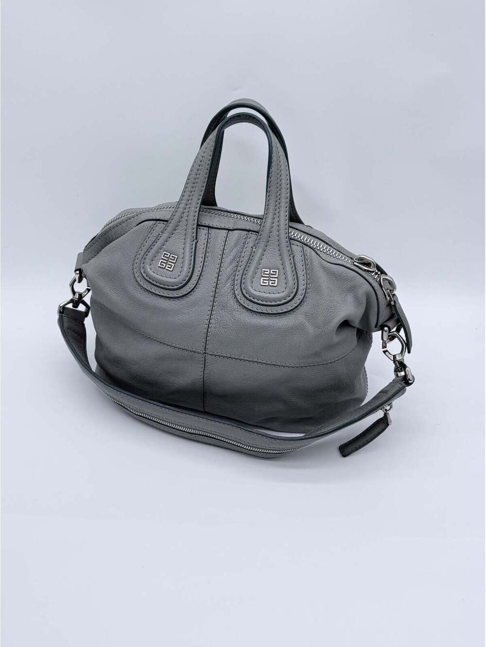 Givenchy Nightingale Medium Satchel – Grey Pebbled Leather